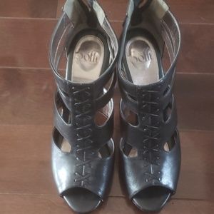 Black gladiator sandals